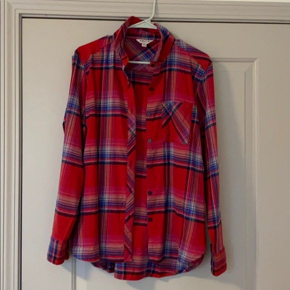 Orvis Tops - Women’s Large Red Plaid Button Up Shirt